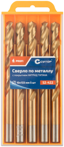 Сверло по металлу Cutop Profi с титановым покрытием, 10х133 мм (5 шт) в г. Санкт-Петербург  фото 3