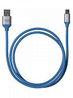 SQ1810-0317 Дата-кабель, ДК 17, USB - USB Type-C, 1 м, силиконовая оплетка, голубой, TDM