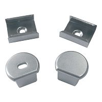 UL-00000627 Набор аксессуаров UFE-N07 SILVER A POLYBAG для алюм. профиля крепеж. скобы 4шт сталь заглушки 4шт пластик серебр. Uniel 