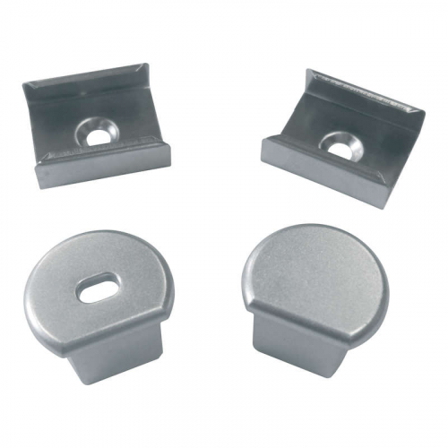 UL-00000627 Набор аксессуаров UFE-N07 SILVER A POLYBAG для алюм. профиля крепеж. скобы 4шт сталь заглушки 4шт пластик серебр. Uniel 