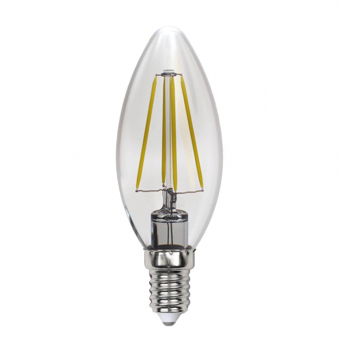 Лампа светодиодная филаментная Uniel E14 13W 4000K прозрачная LED-C35-13W/4000K/E14/CL PLS02WH UL-00005900 в г. Санкт-Петербург 