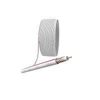 Б0044620 Кабель коаксиальный SAT 50м 75Ом Cu/оплетка Cu 75% PVC бел. (уп.50м) Эра 