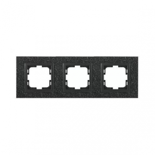 Рамка 3-постовая Mono Electric Style Granit чёрный гранит 107-610000-162 в г. Санкт-Петербург 