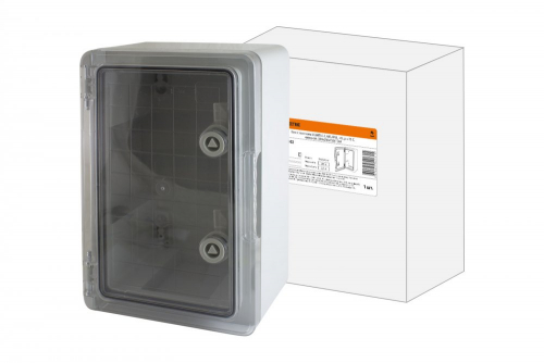 SQ0933-0202 Бокс пластиковый ЩМП-0-2, прозр., крышка ABS, IP65, -45 до +75 С, навесной, (350х250х150) TDM