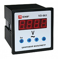 Вольтметр цифровой VD-961 на панель 96х96 однофазный EKF vd-961 в г. Санкт-Петербург 