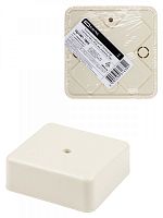 SQ1401-1805 Коробка распаячная КР 75х75х28 ОП, сл. кость, IP40, инд. штрихкод TDM