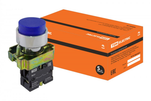 SQ0704-0051 Кнопка BL61 без подсветки синий 1з TDM
