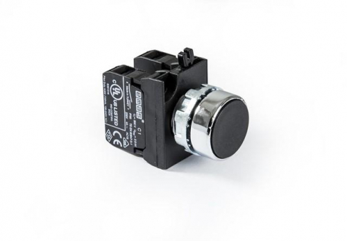 CM101DH Кнопка нажимная круглая  (2НО) черн. EMAS 