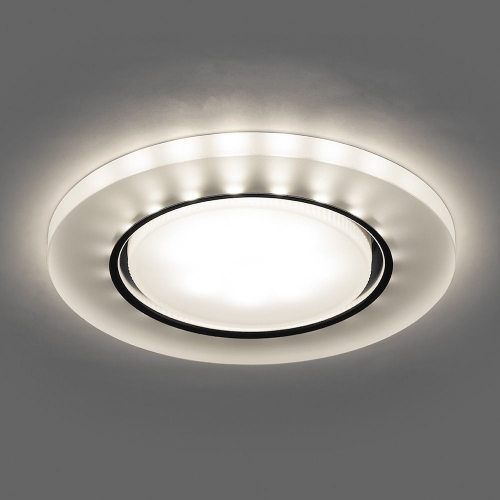 Светильник встраиваемый с белой LED подсветкой Feron CD5020 потолочный GX53 без лампы, белый матовый 32659 в г. Санкт-Петербург  фото 2