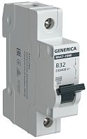 MVA21-1-032-B-G Выключатель автоматический модульный 1п B 32А 4.5кА ВА47-29М GENERICA 