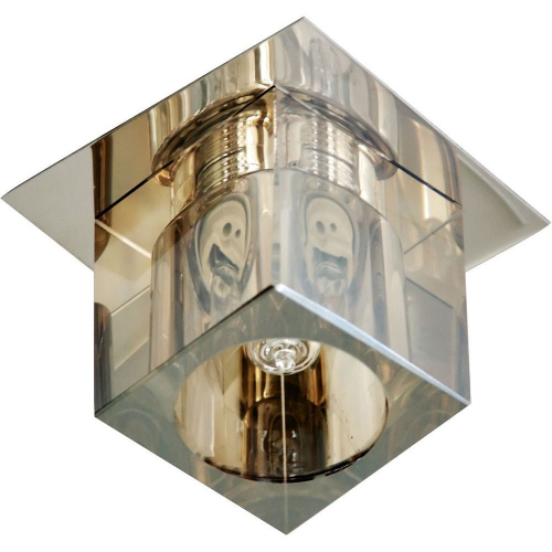 Светильник потолочный, JCD G9 с черным стеклом, золото, с лампой, CD2775 19184 в г. Санкт-Петербург 