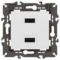 Б0034358 Устройство зарядное USB 14-4110-01 5В-2100мА Elegance бел. ЭРА 