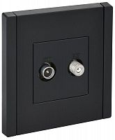 FP-AF20-O-K02 Розетка 2-м TV+SAT FORTE&PIANO FP138 черн. IEK 
