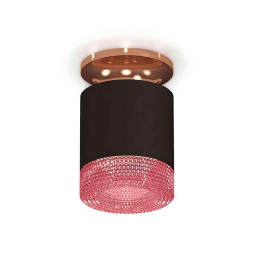 Комплект накладного светильника Ambrella light Techno Spot XS7402123 SBK/PPG черный песок/золото розовое полированное (N7930, C7402, N7193) в г. Санкт-Петербург 
