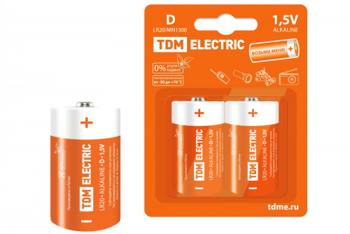 SQ1702-0012 Элемент питания LR20 D Alkaline 1.5V BP-2 TDM