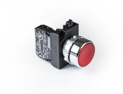 CM100DK Кнопка нажимная круглая CM100DК (1НО) красн. EMAS 