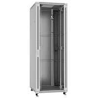 7864c Шкаф монтажный телекоммуникационный напольный SH-05C-47U80/80 19дюйм для распред. и серверн. оборудования 47U 800х800х2277мм передн. стеклян. и задн. сплошн. метал. двери ручка с замком сер. (RAL 7035) Cabeus 