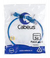 7669c Патч-корд U/UTP кат.5E PC-UTP-RJ45-Cat.5e-0.5m-BL 2xRJ45/8p8c неэкранир. PVC 0.5м син. Cabeus 