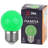 Лампа светодиодная ЭРА E27 1W 3000K зеленая ERAGL45-E27 Б0049574 в г. Санкт-Петербург 