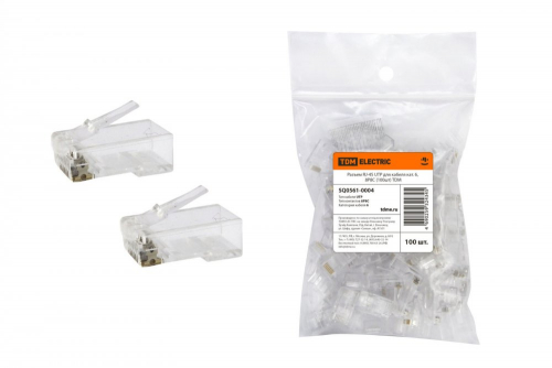 SQ0561-0004 Разъем RJ-45 UTP для кабеля кат. 6, 8P8C (100шт) TDM
