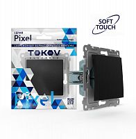 TKE-PX-P1-C14-IP44 Переключатель 1-кл. СП Pixel IP44 механизм карбон TOKOV ELECTRIC 