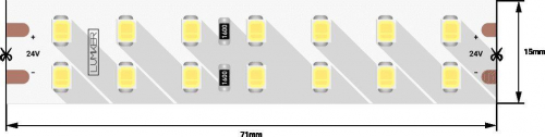 Светодиодная влагозащищенная лента DesignLed 18W/m 196LED/m 2835SMD теплый белый 5M 000529 в г. Санкт-Петербург  фото 2