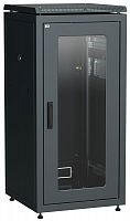 LN05-18U66-G Шкаф сетевой 19дюйм LINEA N 18U 600х600мм стекл. передн. дверь черн. ITK 