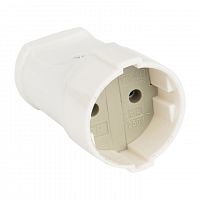 ASG10-10 Гнездо штепсельное без заземл. бел. 10А 250В EKF 
