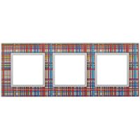Б0034505 Рамка 3-м 14-5103-00 стекло Elegance прозрачный+бел. ЭРА 