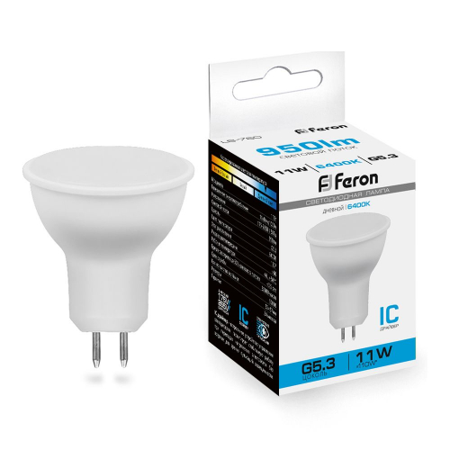 Лампа светодиодная Feron LB-760 MR16 G5.3 11W 175-265V 6400K 38139 в г. Санкт-Петербург 