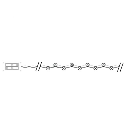 Светодиодная гирлянда Feron CL570 линейная, мультиколор, 2м + 0.5м, с питанием от батареек, прозрачный шнур 32363 в г. Санкт-Петербург  фото 3