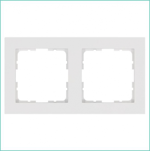 G1002W Рамка 2-м G-Classic бел. глянцевый Jasmart 