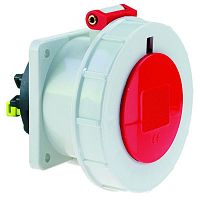 13739 Розетка встраиваемая 16А 4п 3P+PE 6ч 400В IP67 75х75 Quick Connect Bals 