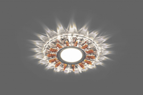 Светильник встраиваемый с белой LED подсветкой Feron CD911 потолочный MR16 G5.3 прозрачный-коричневый 28981 в г. Санкт-Петербург  фото 2