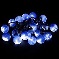 Гирлянда 3V 20 LED белый, цвет стекла: синий, 1.2W, 20mA, батарейки 2*АА,  IP 20, 2м+шнур 0,5м х0,12мм,  CL550 26810 в г. Санкт-Петербург 