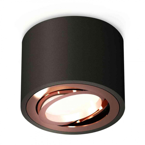 Комплект накладного светильника Ambrella light Techno Spot XS7511005 SBK/PPG черный песок/золото розовое полированное (C7511, N7005) в г. Санкт-Петербург 