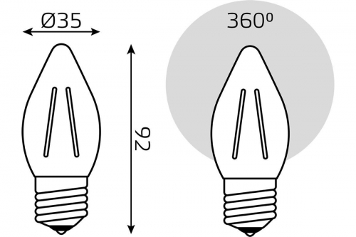 Лампа светодиодная филаментная Gauss E27 11W 4100K прозрачная 103802211 в г. Санкт-Петербург  фото 2