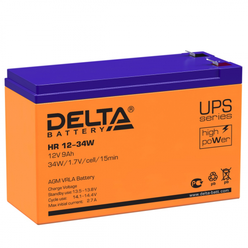 Аккумулятор UPS 12В 9А.ч Delta HR 12-34 W в г. Санкт-Петербург 
