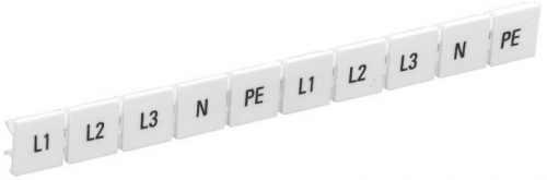 Маркеры для КПИ-10кв.мм с символами "L1; L2; L3; N; PE" IEK YZN11M-010-K00-A в г. Санкт-Петербург 