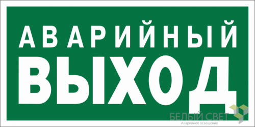 a15042 Знак безопасности BL-2010B.E23 "Аварийный выход" Белый свет 