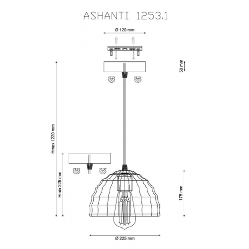 Подвесной светильник Lucia Tucci Ashanti 1253.1 в г. Санкт-Петербург  фото 2