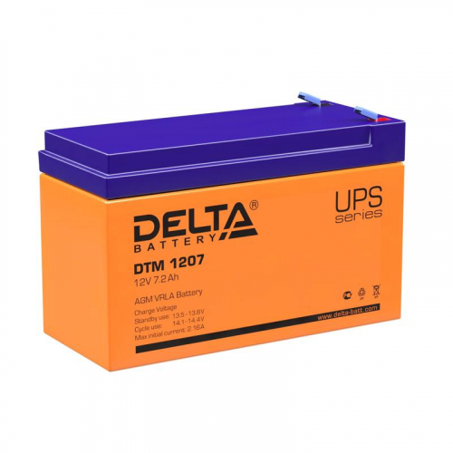 4614010050004 Аккумулятор UPS 12В 7.2А.ч DTM 1207 Delta 