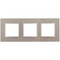 Б0034509 Рамка 3-м 14-5103-04 стекло Elegance шампань+шампань ЭРА 
