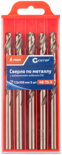 Сверло по металлу Cutop Profi с кобальтом 5%, 7.5 x 109 мм (5 шт) в г. Санкт-Петербург  фото 3