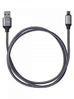 SQ1810-0310 Дата-кабель, ДК 10, USB - micro USB, 1 м, тканевая оплетка, серый, TDM