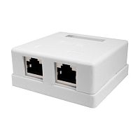 10-0308-1 Розетка компьютерная 8P8C RJ-45 FTP кат.5E 2 порта (DIY) SUPRLAN 