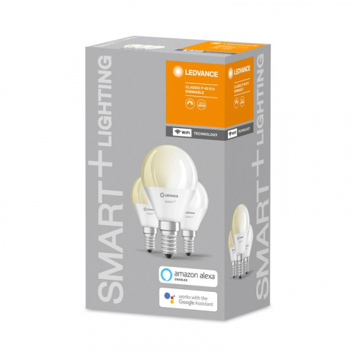 Лампа светодиодная SMART+ WiFi Mini Bulb Dimmable 5Вт (замена 40Вт) 2700К E14 (уп.3шт) LEDVANCE 4058075485952 в г. Санкт-Петербург  фото 2