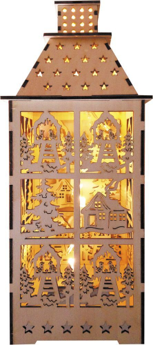 Деревянная световая фигура, 5LED, цвет свечения: теплый белый,  12*12,5*29,5 сm, батарейки 2*AA , IP20, LT091 26840 в г. Санкт-Петербург 