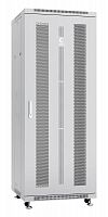 7710c Шкаф монтажный телекоммуникационный напольн. ND-05C-32U60/60 19дюйм 32U 600х600х1610мм для распределит. и серверн. оборудования; передн. и задн. перфорир. двери ручка с замком RAL 7035 сер. Cabeus 