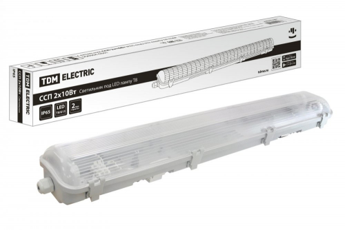 SQ0304-0301 Светильник ССП 2х10Вт IP65 под LED лампу T8 TDM